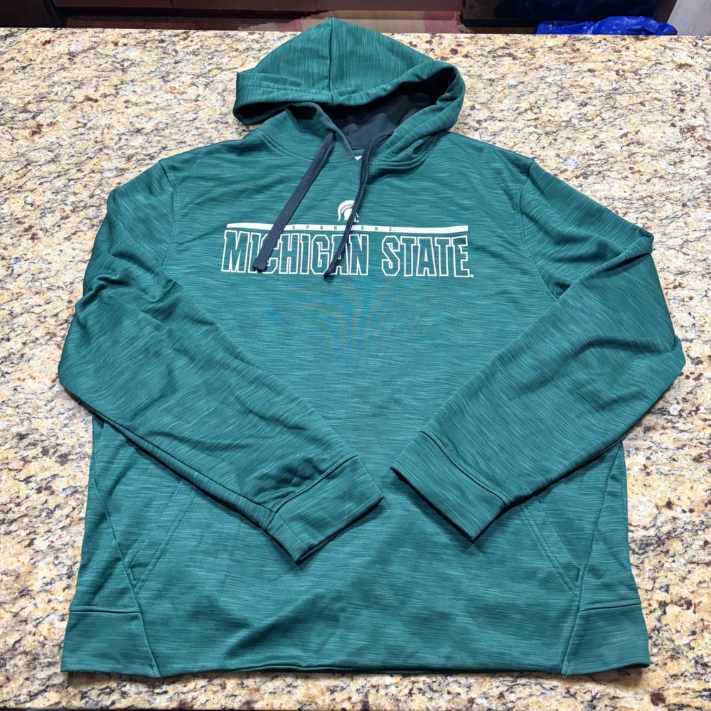 Captivating Apparel Michigan State Spartans Hoodie Mens XL Green MSU Sweatshirt